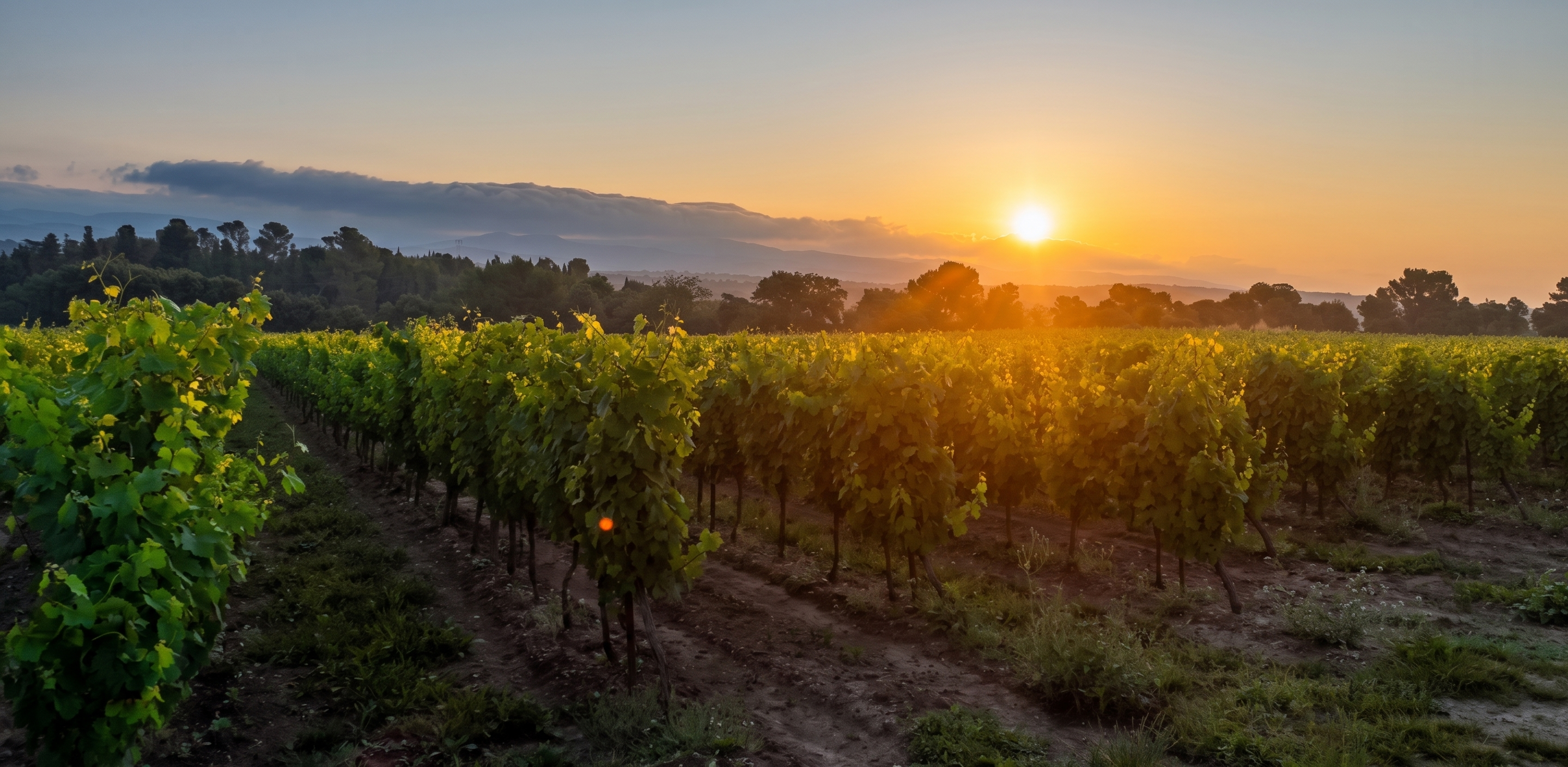 Vignes givrées à l'aube